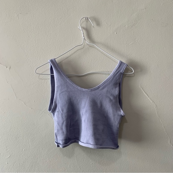 Baby blue crop top (twist top / tank) - Picture 1 of 3